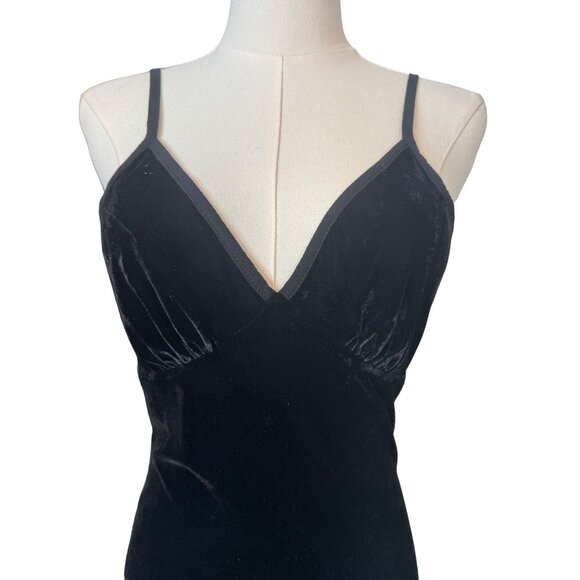NWT Band of the Free XS Sexy Black Velvet Night Out Spaghetti Strap Dress - Picture 3 of 15